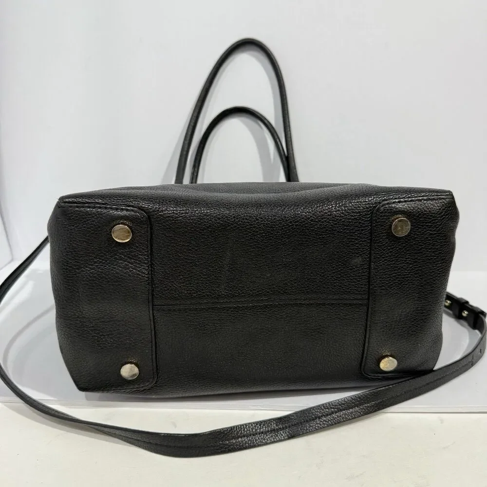 Michael Kors Studio Mercer Large Black Leather Satchel